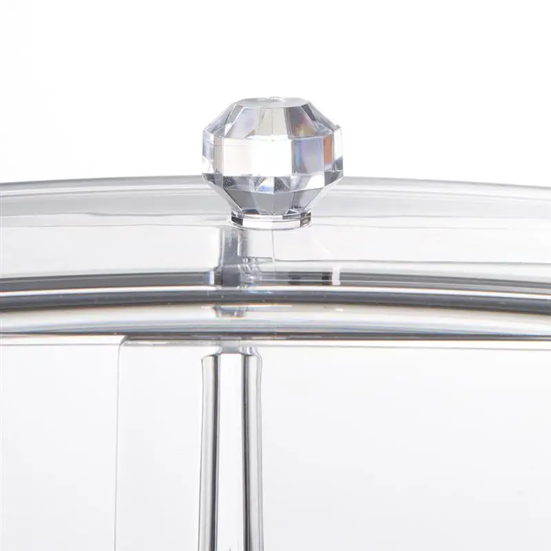 

1PC Makeup Swab Box Makeup Pad Cosmetics Storage Box Diamond Pattern Transparent Acrylic Desktop Storage Box Supplies