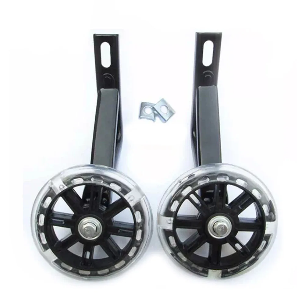 

1 Pair Children Kids Bicycle Bike Training Wheels Flash Stabilisers Safe For Cycling Balance SEC88