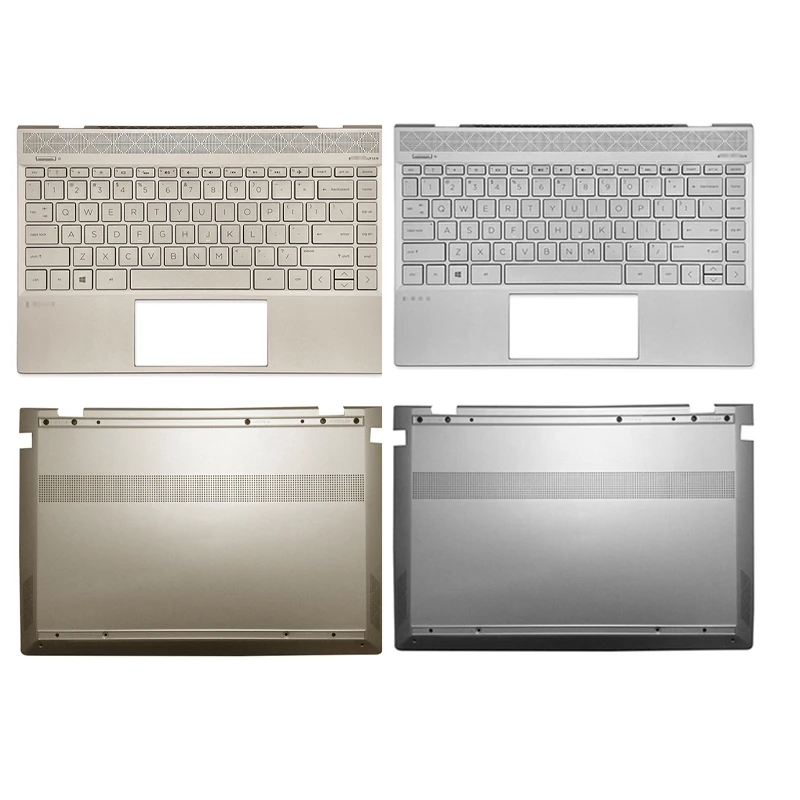 

New Bottom Case/ Palmrest Upper Case Keyboard with Backlit For HP ENVY X360 13-AH 13-AH0006TU TPN-W136 Laptop Gold/Silver