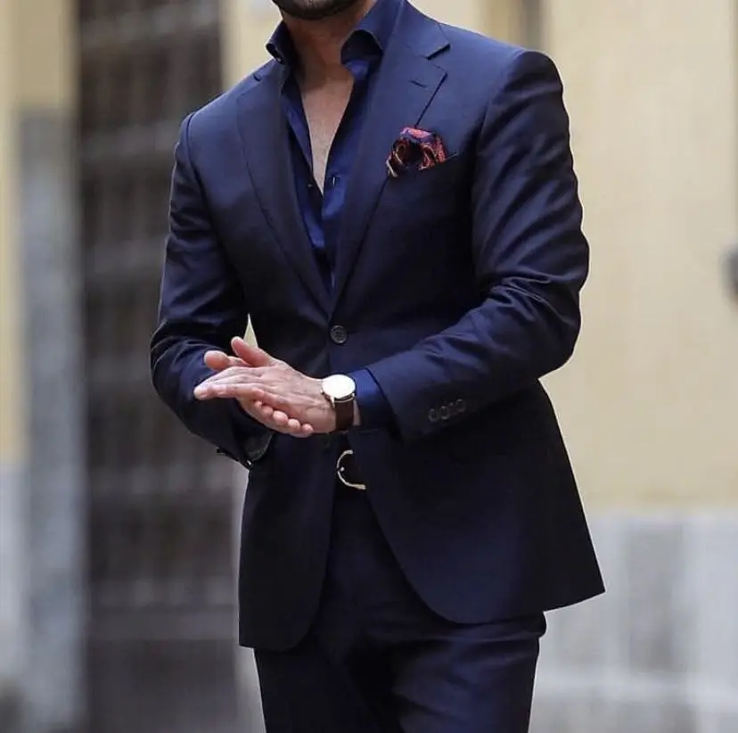 

Men Suit Men Tuxedo Tailor Made Wedding Suits For Men Tailored Dark Navy Blue Mens Suits With Pants Costume Homme Mariage