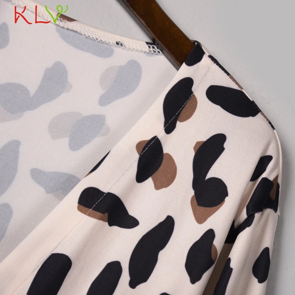 

Women Jacket Casual Elegant Leopard Print Big Pocket Long Cardigan Fashion Coat 2019 Winter Autumn Outerwear Femme Clothes 19Sep