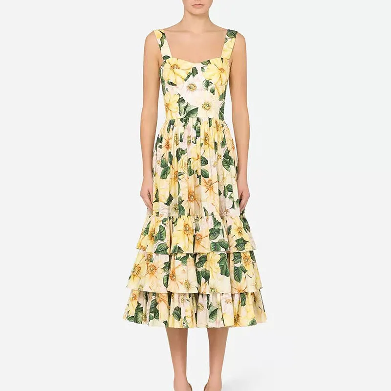 

Dresses women Woman dress Printing Cake skirt Women boho long maxi dress Dresses for Women party