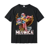 meowica cat bald eagle 4th of july patriotic american flag t shirt cotton print tops shirt cheap men t shirts printed on