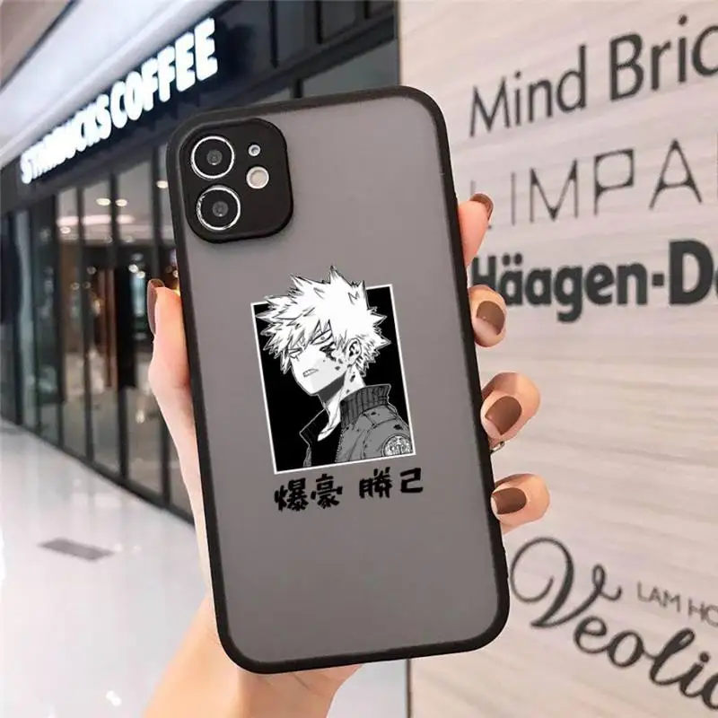 

My Hero Academia soft shell Phone Cases matte transparent For iphone 7 8 11 12 plus mini x xs xr pro max cover