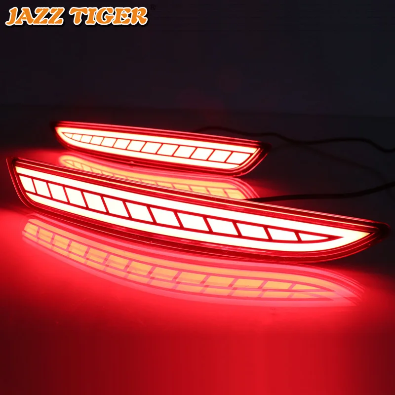 Джаз тигр 2 шт. автомобиля светодиодный задний противотуманный фонарь стоп