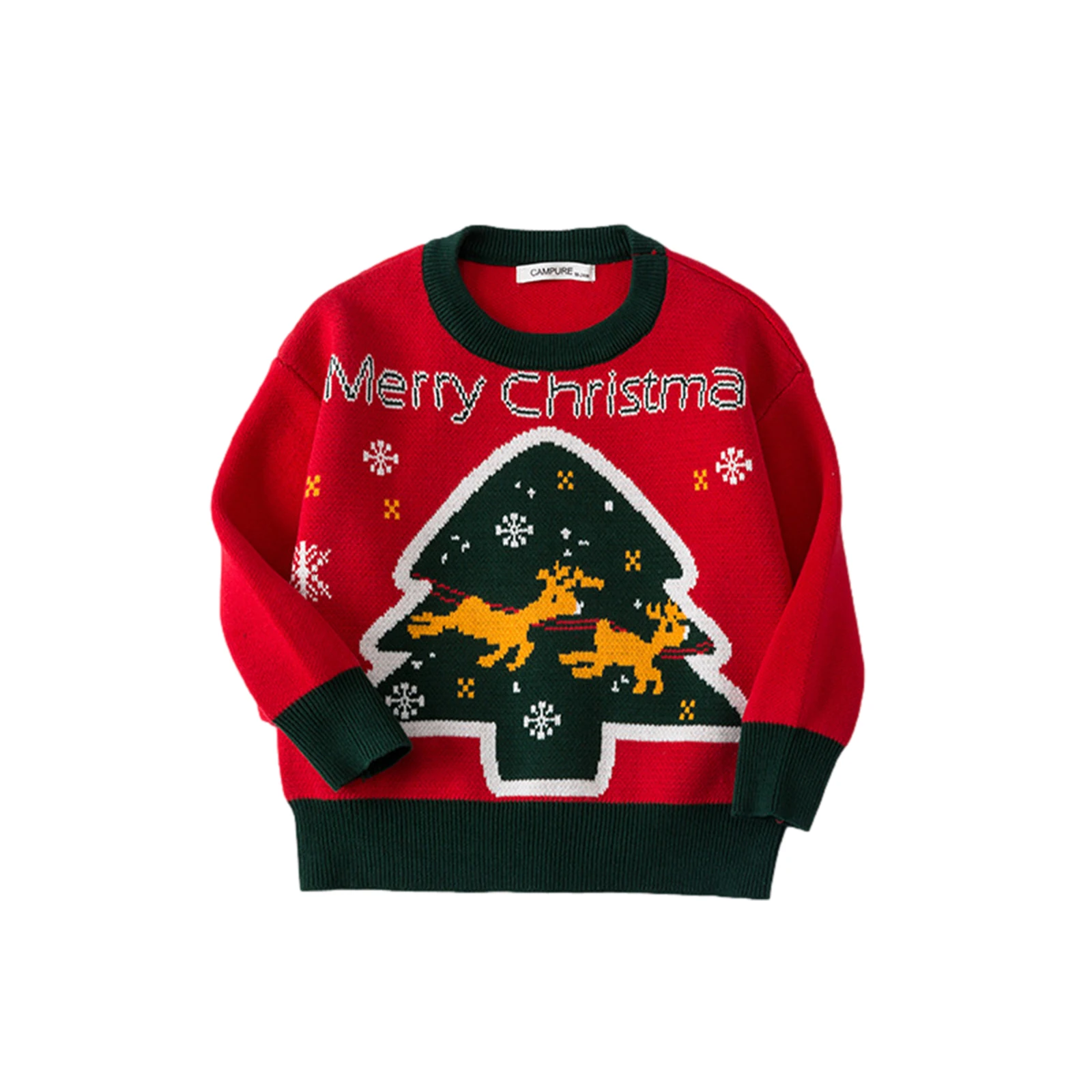 

Детский свитер с длинным рукавом, с круглым вырезом