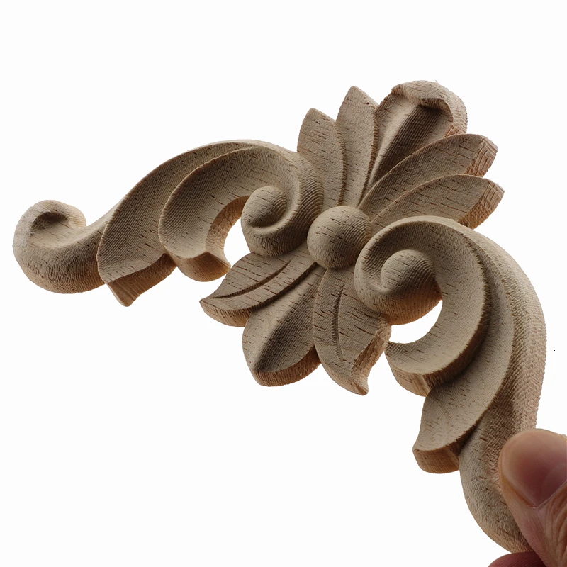 4 шт. европейские деревянные украшения резная мебельная аппликация декоративный