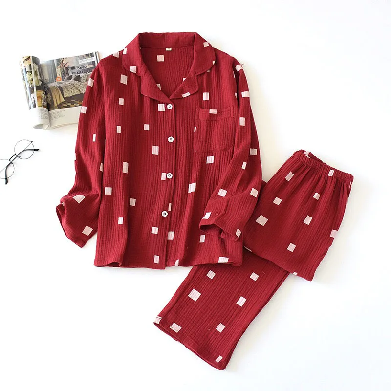 2020 женская пижама в простом стиле комплект женской комфортной хлопковой пижамы