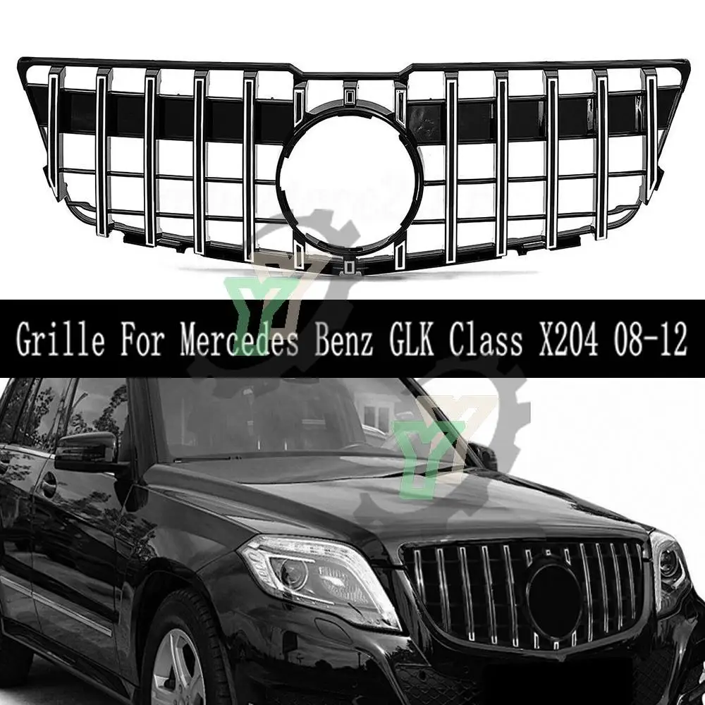 

ABS plastic X204 GTR grille for Mercedes-Benz X204 GLK250 GLK350 2008-2012 car front bumper grille racing grille