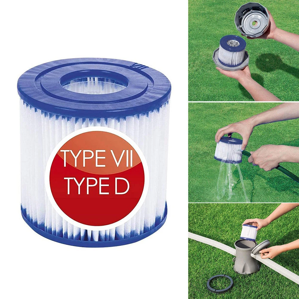 

Type D Swimming Pool Filter Element Cartridge Size 58283E PUMP TYPE VII Filter Pump Type Pool Cleaning Universal Replacements