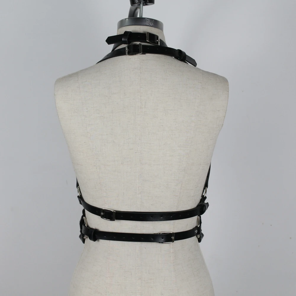 

Women Crop Top Bra Bondage Belt Goth Lingerie Body Harness Leg Bondage Prom Garters Belts for Punk Gothic Bondage Cage Suspender