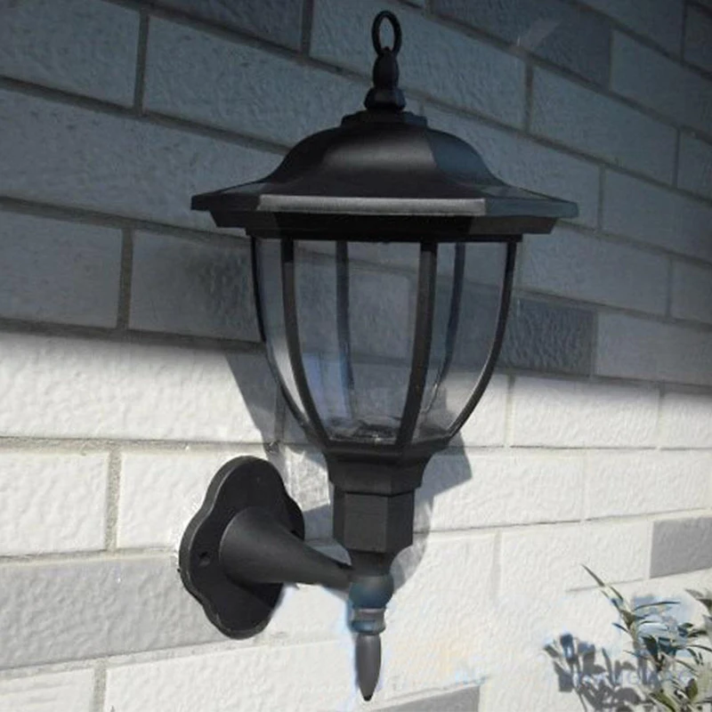 

LED Solar Wall Light Lamp Outdoor Wireless Waterproof 100 % Solar Power Palace Design Solar Garden Light Retro Lantern