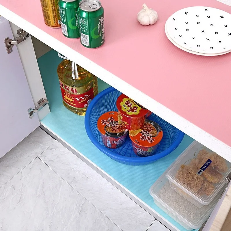 

Reusable Shelf Liner Contact Paper Cabinet Mat Drawer Mat Moisture-Proof Waterproof Dust Proof Non-Slip Tableware Pad
