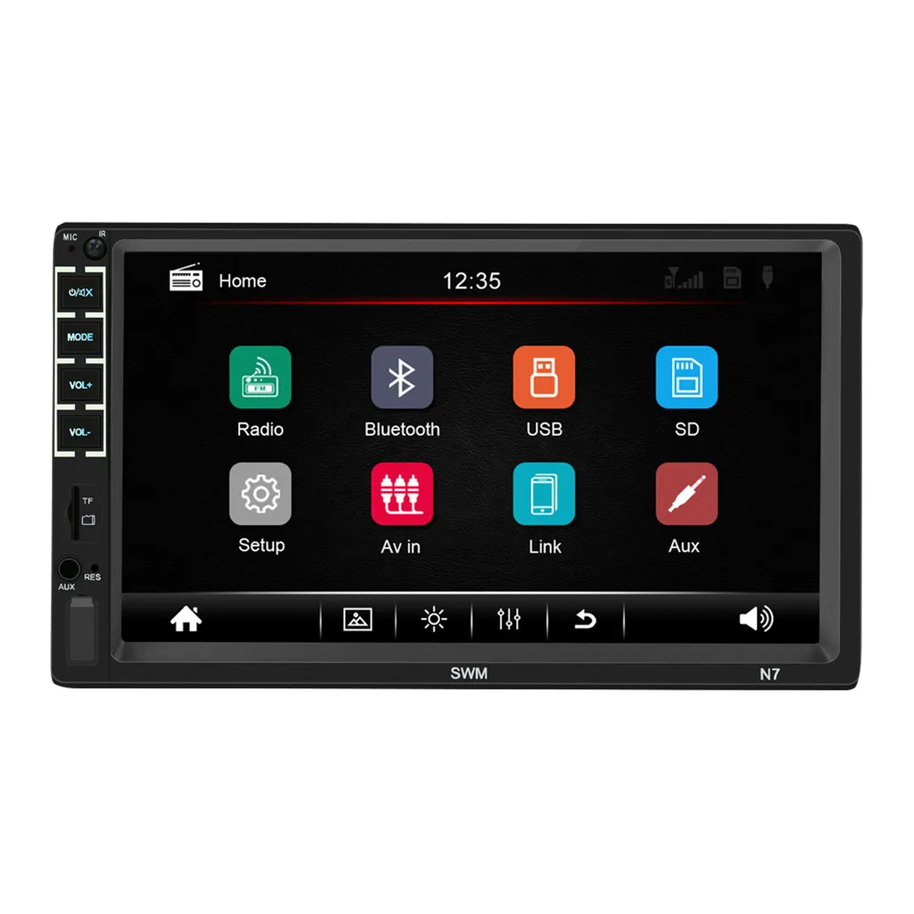 7 дюймов HD Автомобильный Bluetooth MP5 плеер Подключаемый модуль u-диск FM радио