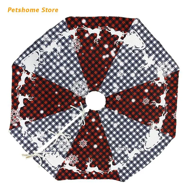 

LX9C 100 см юбка в виде рождественской елки, лось, принт, основание, напольный коврик, чехол, Рождественское украшение