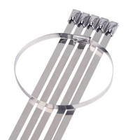 10pcs 7 9mm stainless steel cable ties heavy duty self locking metal cable zip tie wrap harness binding multi purpose outdoor