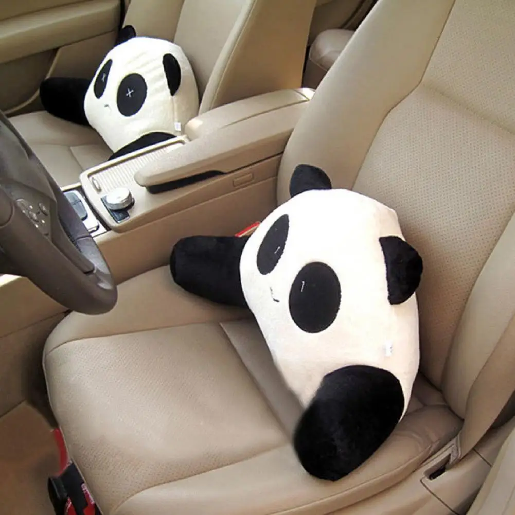 

Lightweight Exquisite Car Cute Panda Shape Waist Headrest Cushion Stable Neck Pillow Breathable for School