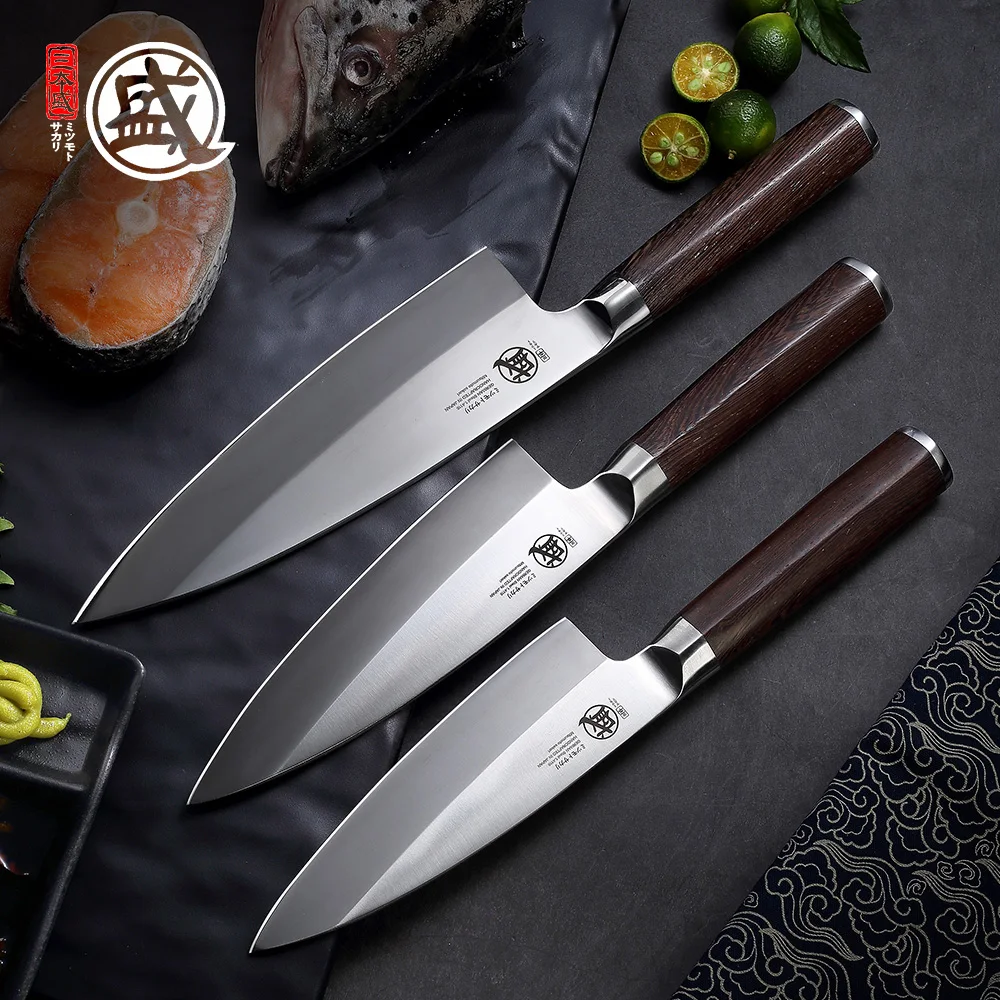 MITSUMOTO SAKARI японский нож deba для кухни рыбной головы суши лососевые ножи деревянная