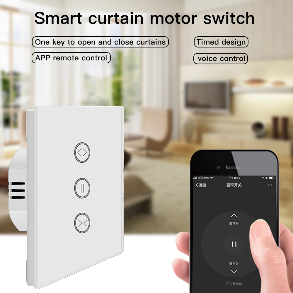 

WiFi Smart Curtain Blind Switch Smart Life for Roller Shutter Electric Motor Google Home Alexa Echo Voice Control DIY Smart Home