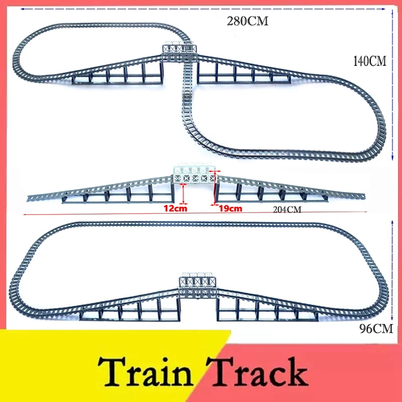 Конструктор для городского поезда гибкая железная дорога Раздвоенные прямые