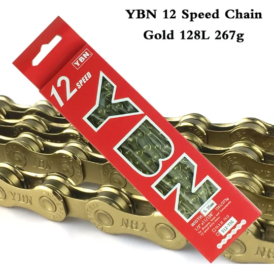 YBN 12 скоростная велосипедная цепь MTB горный велосипед дорожный велосипед 12 S золотые цепи для Shimano Sram Campanolo 12 система отслеживания скорости