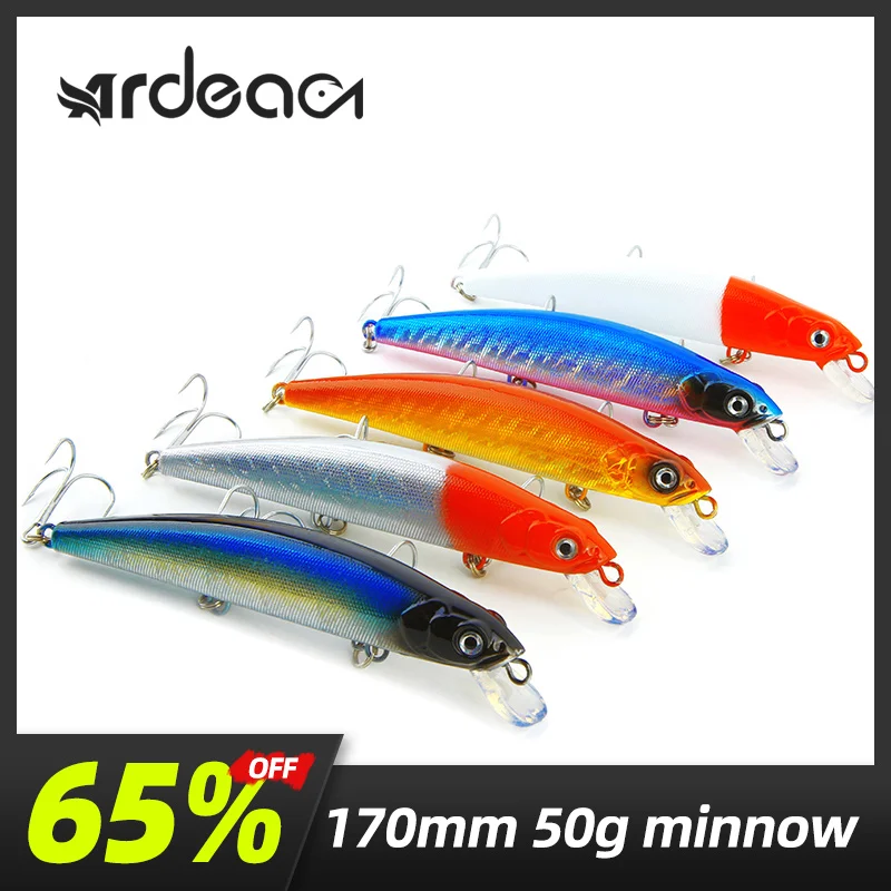 ARDEA жесткая Приманка Minnow 170mm 90 г Троллинг опускается на дно рыболовные приманки