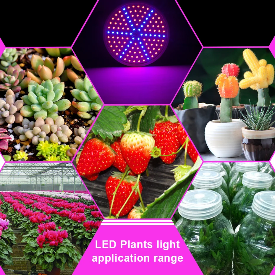 Fitolampy Led Grow Light 60 126 200 260 светодиодов растительная лампа полный спектр растущая
