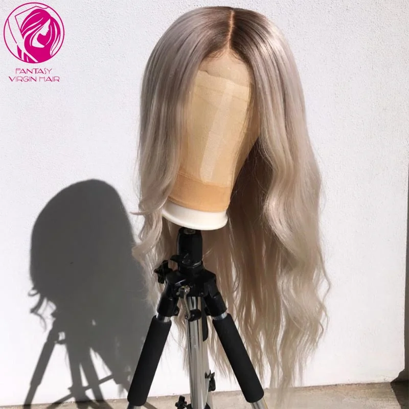 

Ombre Warm Platinum Blonde Human Hair Wig 13x4/13x6 Body Wave Lace Front Wig Indian Remi Hair 150% Glueless Bleached Knots