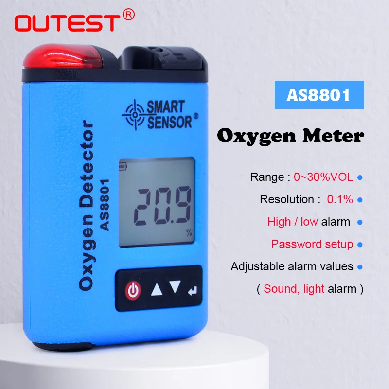 Анализатор кислорода и газа измеритель монитор детектор утечки 0 ~ 30%