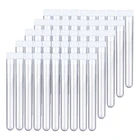 100 шт прозрачная пластиковая пробирка с крышкой 12x100мм u-образная нижняя длинная прозрачная пробирка лабораторные принадлежности