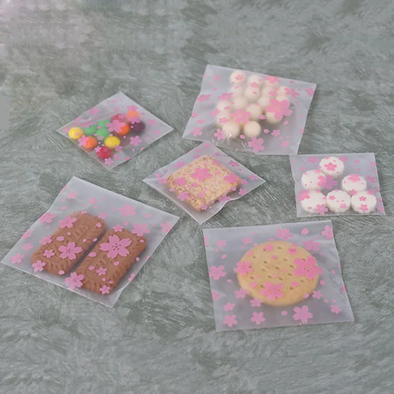 7x7 см/10x10 см, 100 шт., рождественские пакеты для печенья, прозрачные пакеты для конфет, конфет, шоколадный упаковочный Органайзер