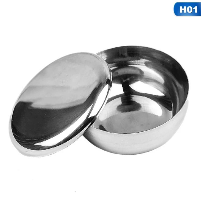 Stainless Steel Shaving Soap Bowl Double Edge Razor Brush Stand For Classic Safety It Shaving Cream Bowl 10.8*4.9CM