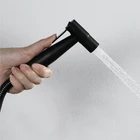 Латунный распылитель для биде, для ванной, сада, одиночный угловой клапан для холодной воды, распылитель для душа, биде с набором кронштейнов, настенный черный