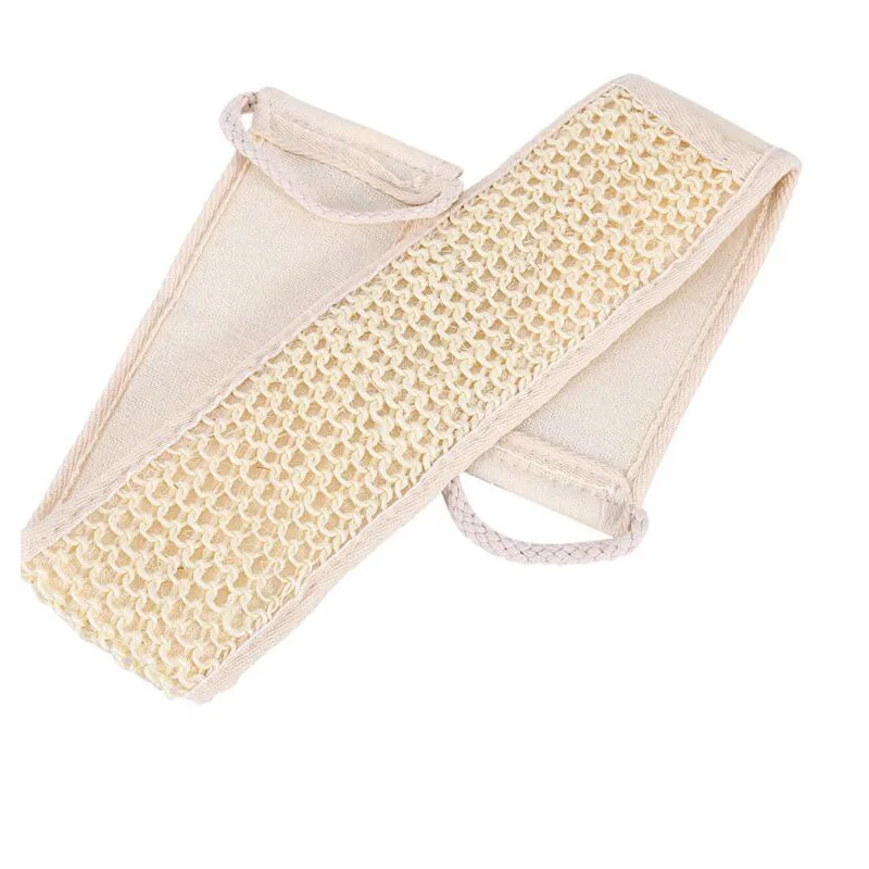 

Sisal Bathing Back Strip Hot Scrubber Sponge Towel Exfoliating Back Strap Bath Shower Body Cleaning Towel Bathroom Tool HOT N06