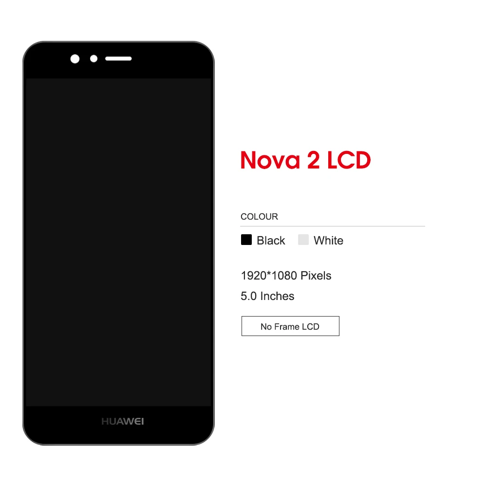Экран 5 0 дюйма для Huawei Nova 2 ЖК дисплей сенсорный экран дигитайзер с рамкой в сборе
