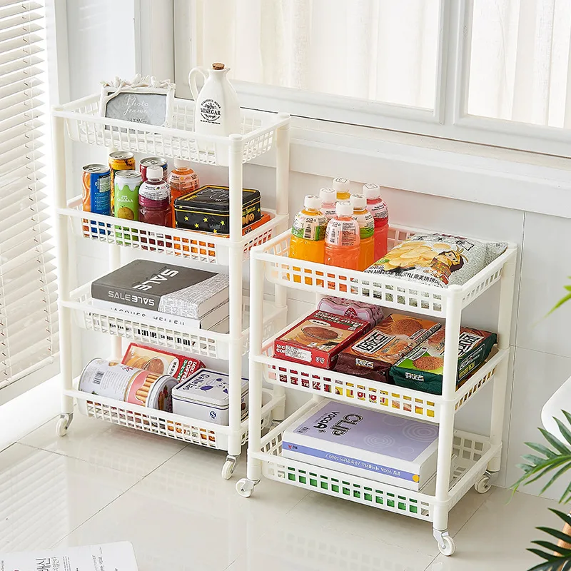 4-уровневый стеллаж для кухни ванной комнаты со съемными колесами тележка на