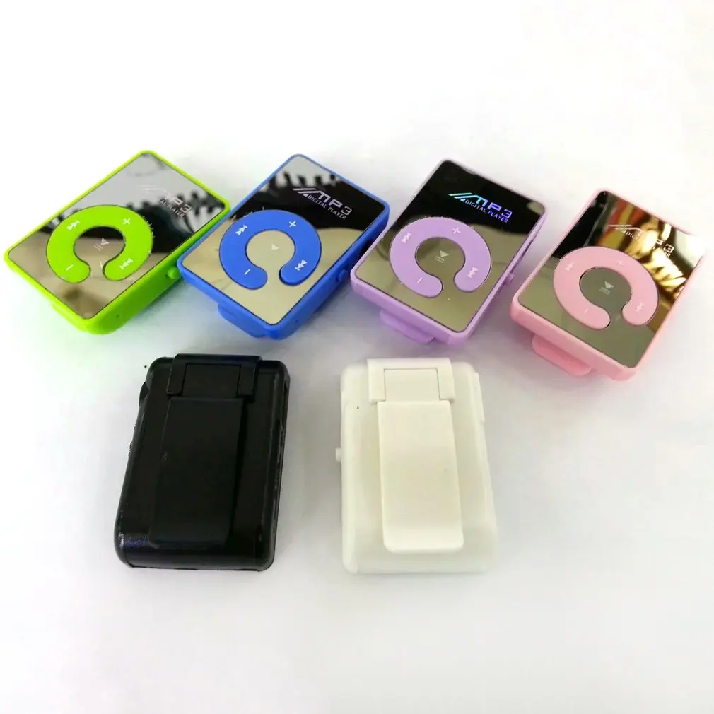 

Mirror Portable MP3 player Mini Clip MP3 Player waterproof sport mp3 music player mp3 Support For MicroSD TF Card Media Player