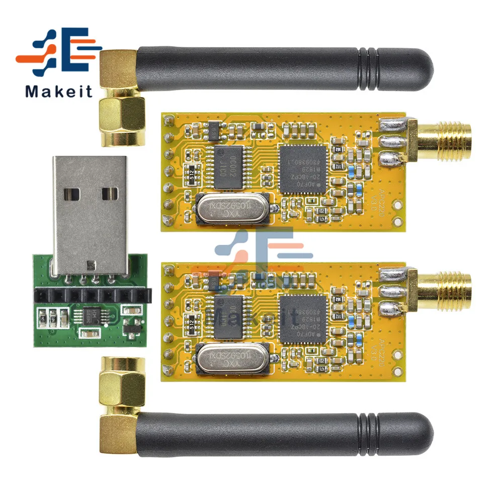 APC220 беспроводной RF серийный модуль данных Комплект с антеннами USB конвертер