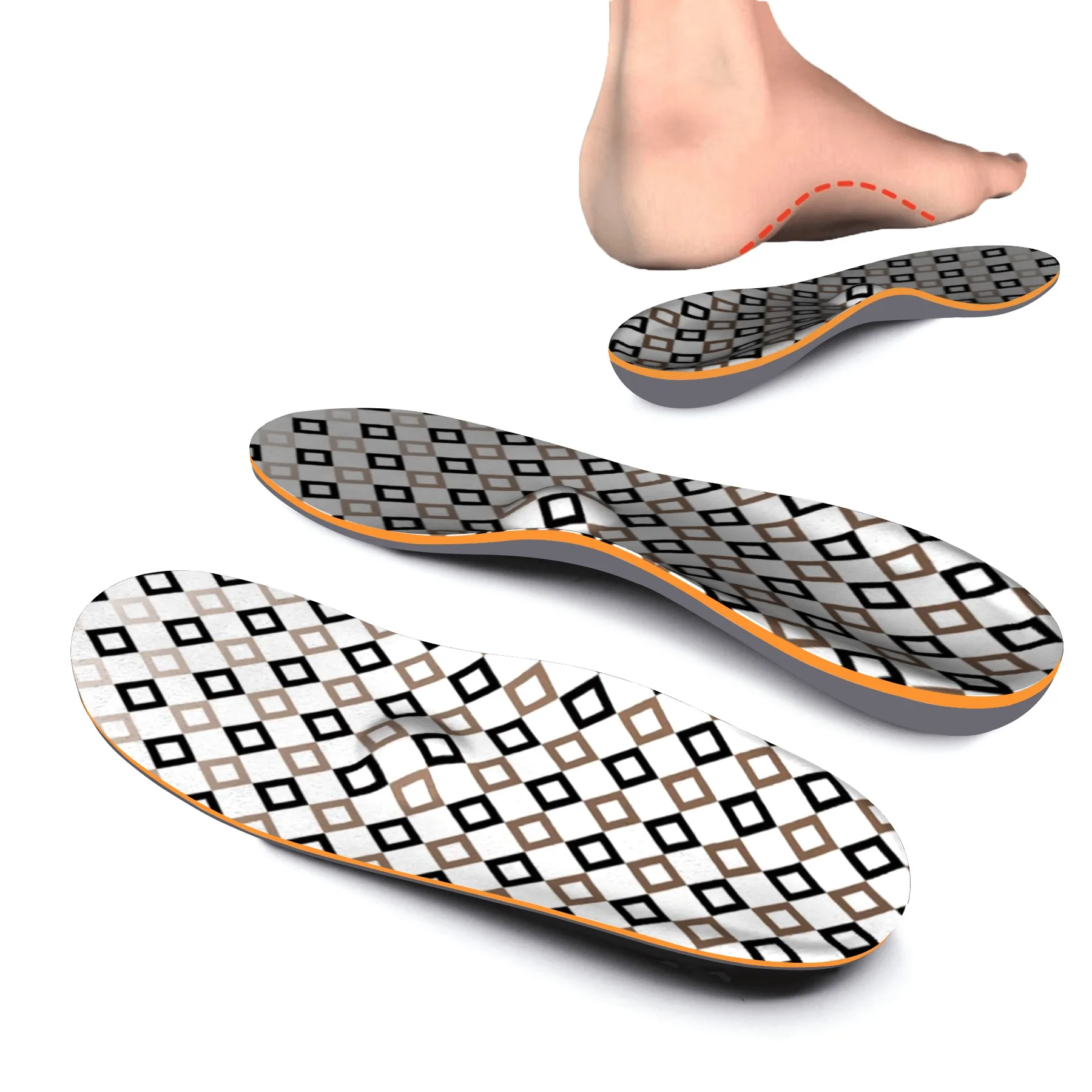 

iFitna Black Block Sport Orthotic Inserts with Arch Support-Best Insoles for Plantar Fasciitis,Flat Feet,Heel Spurs&Sore Foot