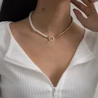 Женское жемчужное ожерелье, свадебное ожерелье с барочным жемчугом, кольцо-чокер с застежкой, ювелирные изделия, 2021
