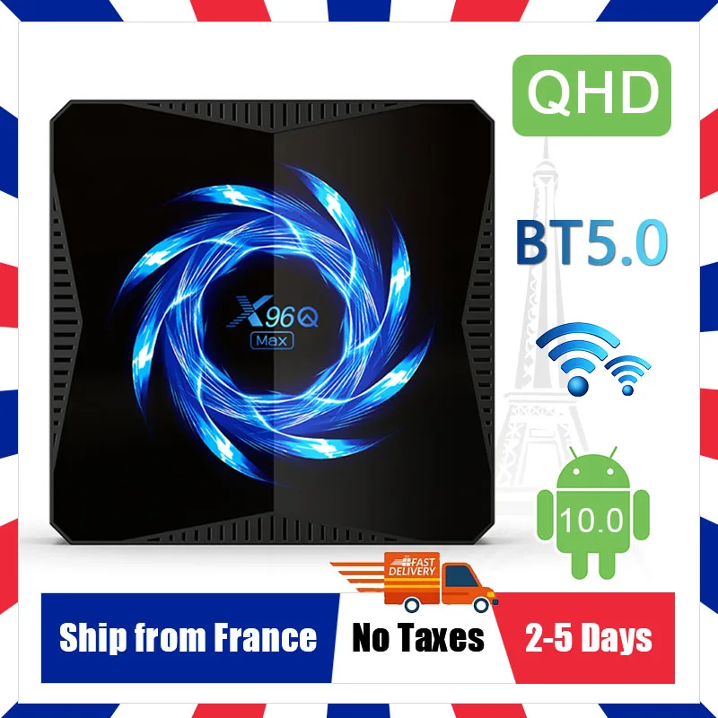 X96Q Max Android 10 Ip ТВ коробка QHD BT5.0 2021 Allwinner H616 2 4G 5G двухъядерный процессор Wi Fi