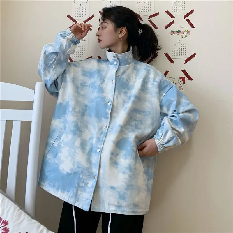 Винтажная камуфляжная джинсовая куртка для женщин с модным принтом хлопковая