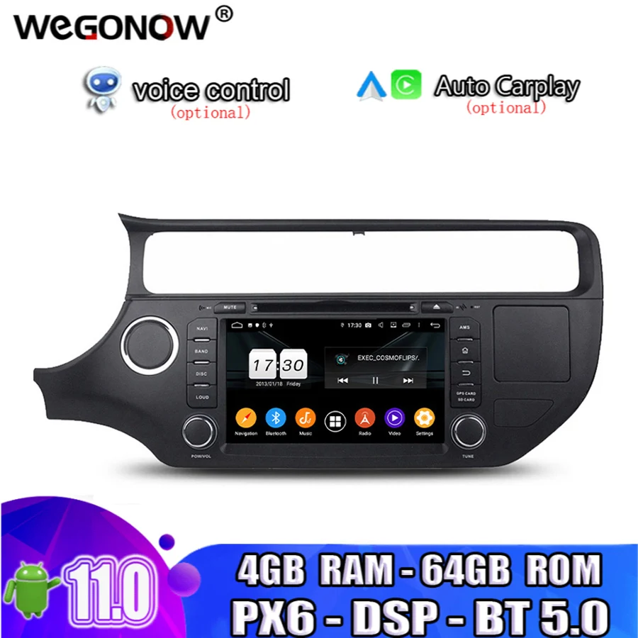 

PX6 TDA7851 4*50W Android 11.0 For kia K3 RIO 2015 2016 Octa Core 4G RAM 64G Car DVD Player Bluetooth5.0 Wifi GPS Map RDS Radio