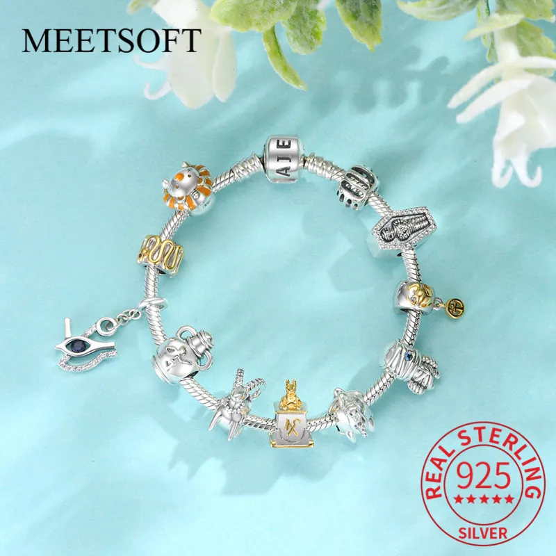 

MEETSOFT модные аксессуары для самостоятельного изготовления ювелирных изделий из серебра с животными