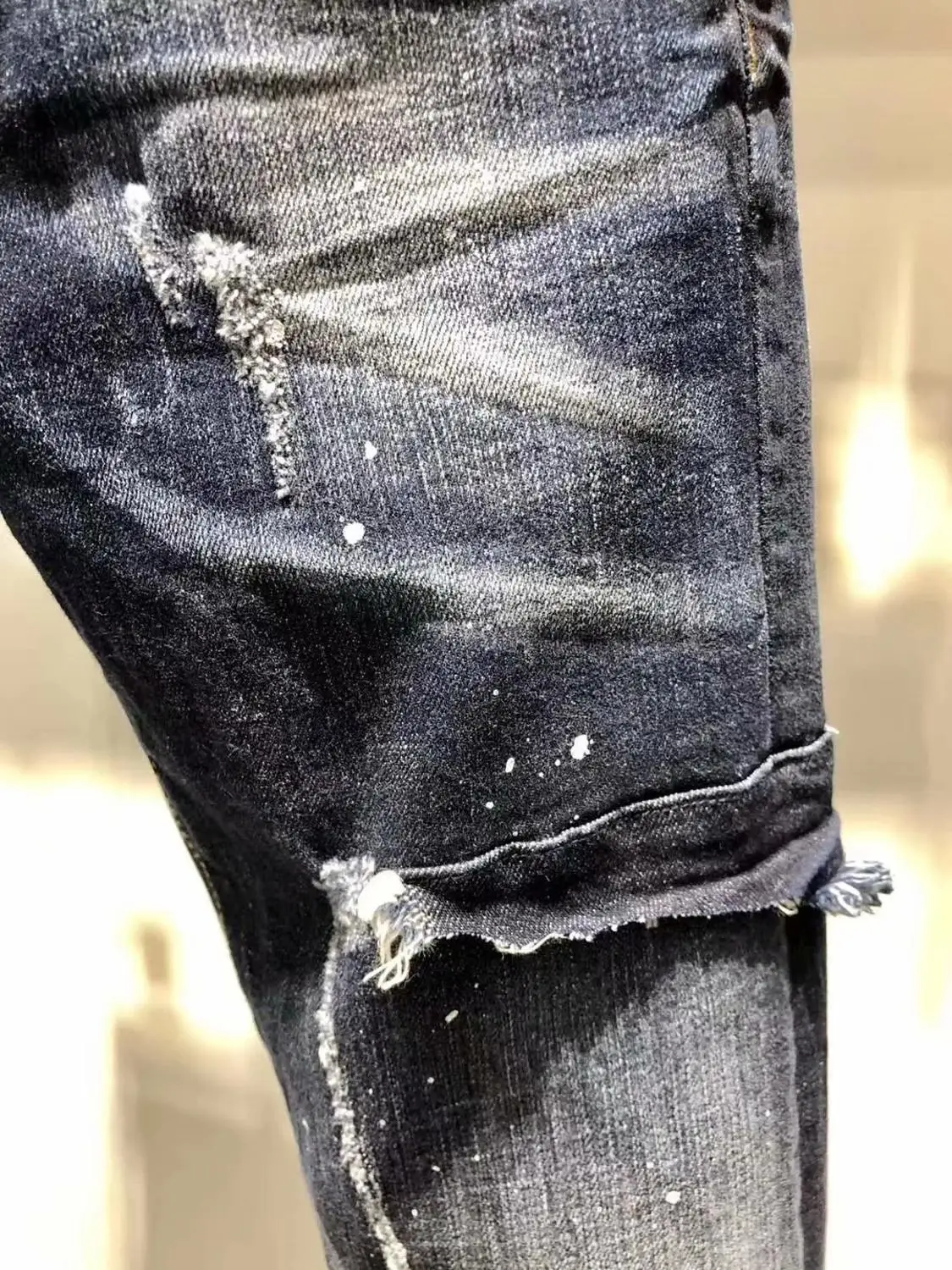 DSENQI новые мужские рваные джинсы для DSQ брюки Верхняя одежда 9621|Мужские джинсы| |