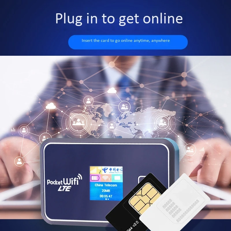 Unlocked 4G Lte Wifi Router Portable 150Mbps Global Network Card Hotspot 4500Mah Charging for iPhone Sumsang Tablet Pc