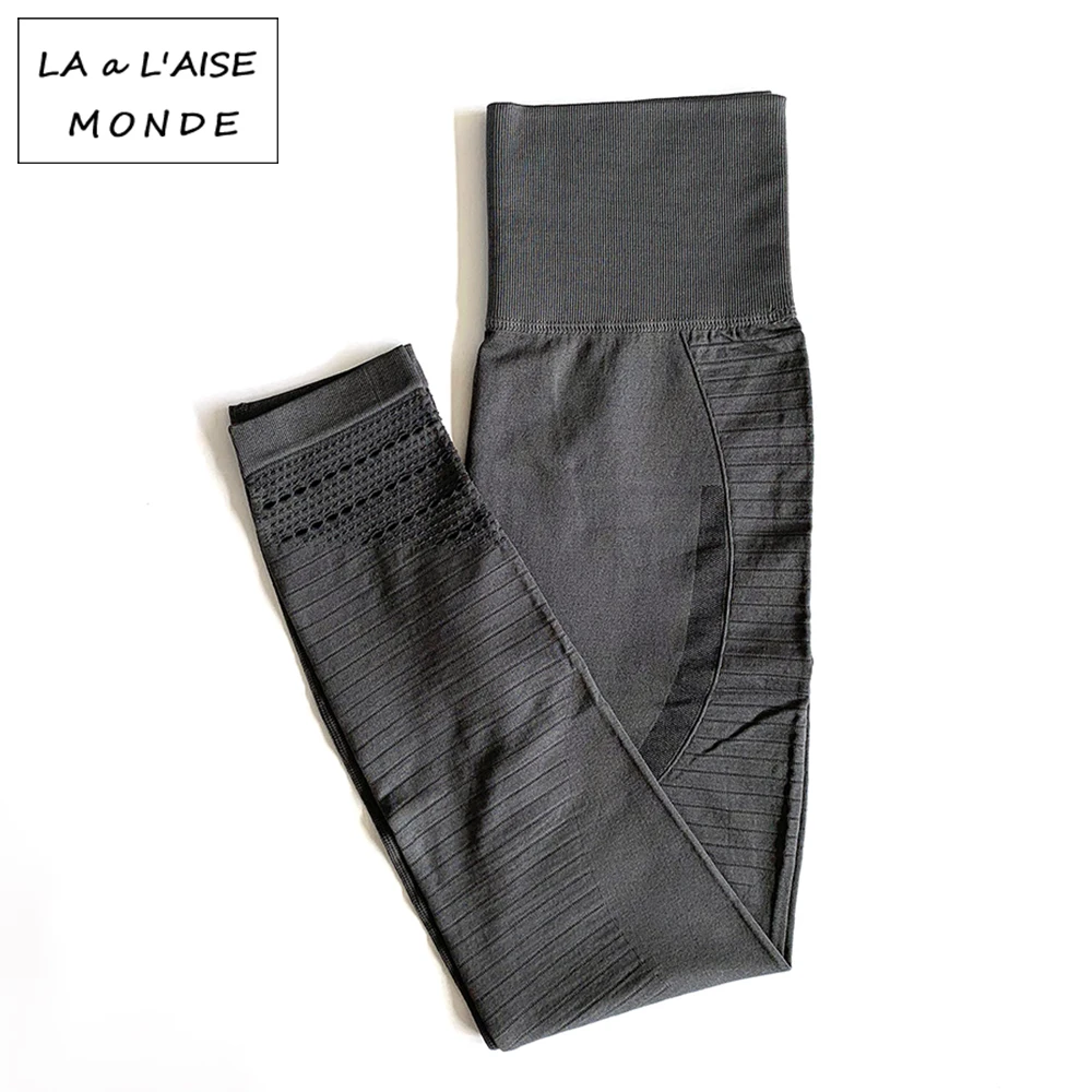 Seamless High Waist Yoga Leggings Tights Women Workout Mesh Breathable Fitness Training Pants Female Fitness Running Pants