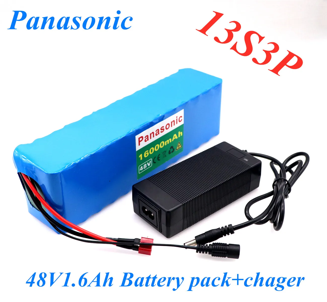 Аккумулятор Panasonic для электровелосипеда 48 В, 13s3p, 16ah, литий-ионный аккумулятор, набор для преобразования 1200 Вт, аккумулятор для электровелосипеда с BMS+ зарядным устройством