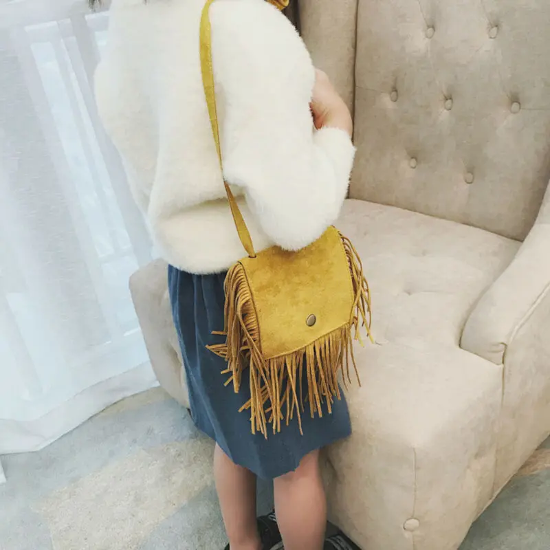 

Trend Tassel Designer Girls Small Bag Luxury Brand Children's Mini Shoulder Bags Fashion Casual Kids Girls Leopard Crossbody Bag