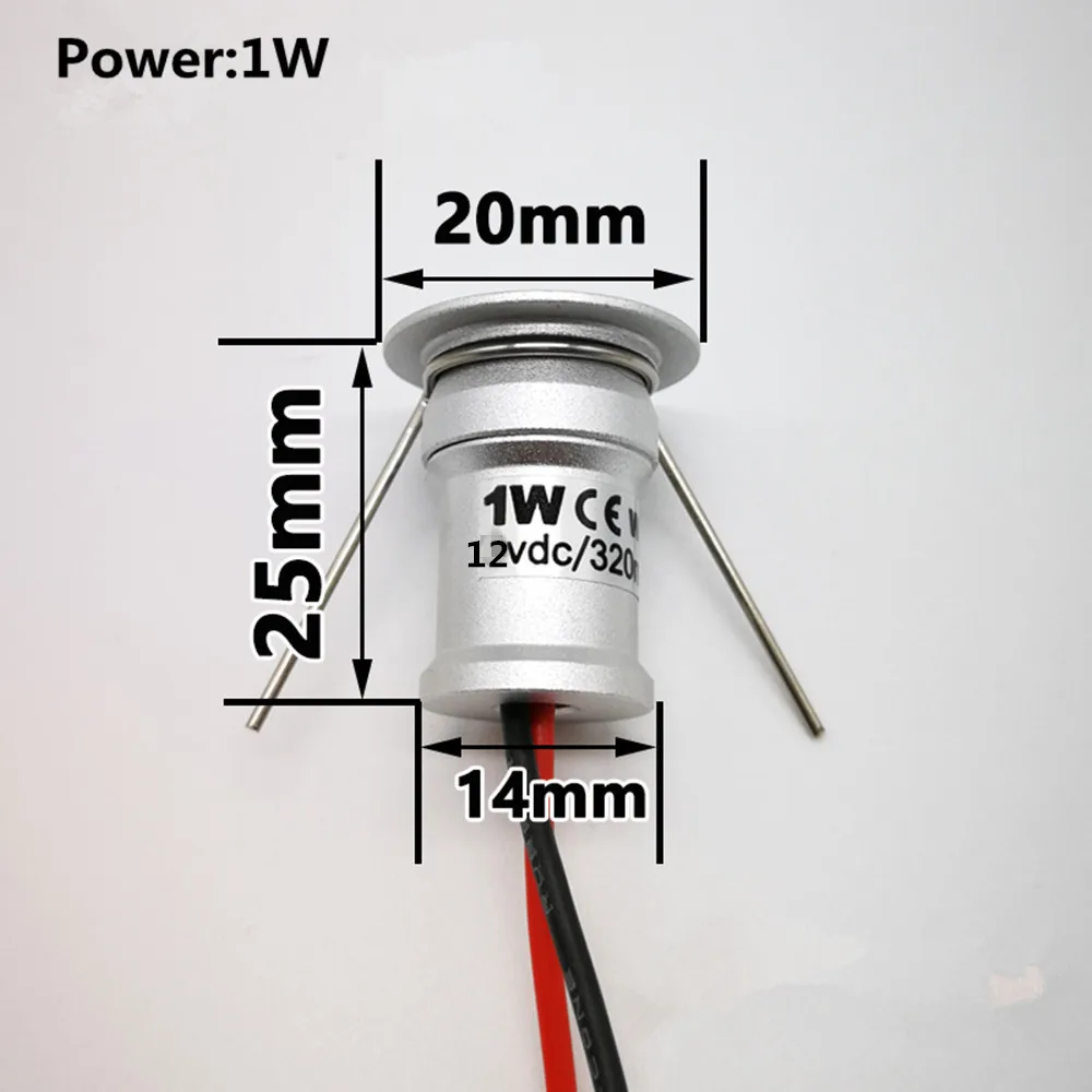 IP65 1W Mini LED Downlight LED foco de techo apliques empotrados regulables de luz con Control remoto para el escaparate gabinete escalera cubierta